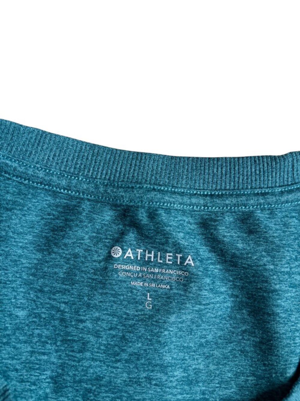 Athleta Uptempo Tee (Heathered Teal) - Large - Picture 4 of 9